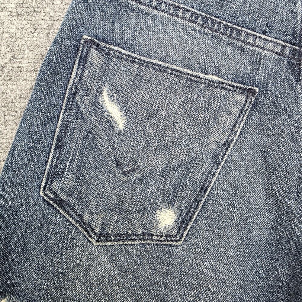 Hudson Jean Shorts Womens 23 Blue Sade Lace Up Cut Off Denim Distressed Mid Rise - Picture 13 of 16